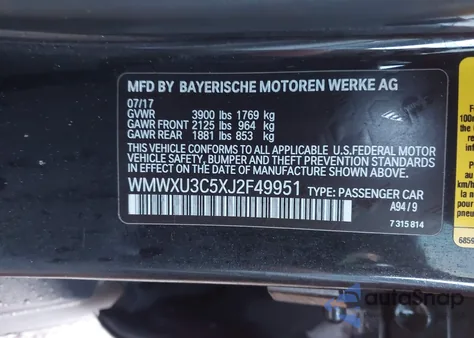 2018 Mini Hardtop Cooper S из США, поврежденный, VIN WMWXU3C5XJ2F49951